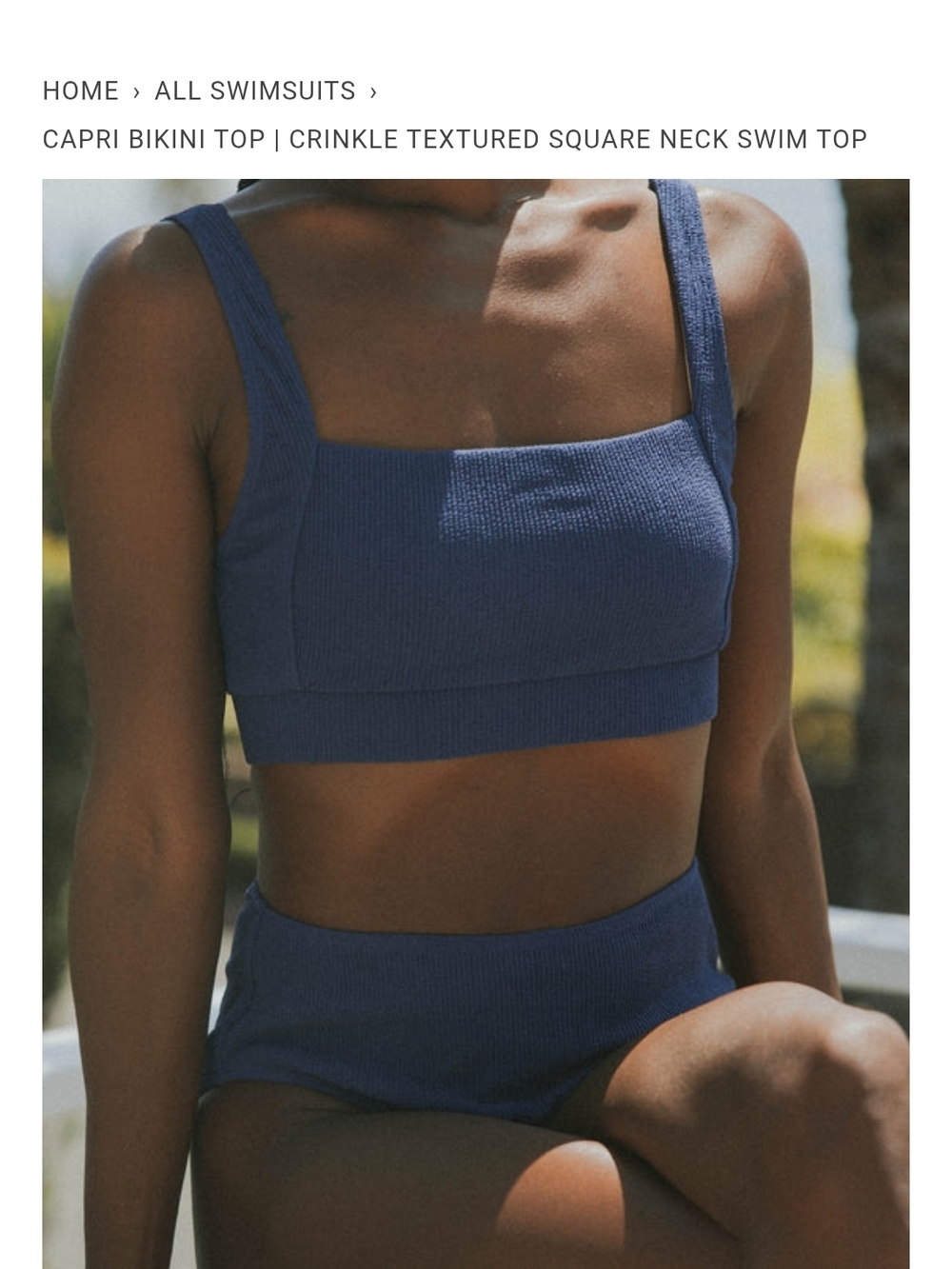 Geode Swim CAPRI Bakini Top - Size M